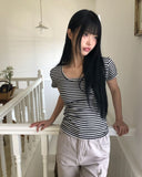 Peple Stripe Short Sleeve T-shirt