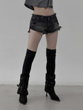 1176 Studded Stiletto Ankle Boots Heel (6cm)