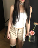 Danto Eyelet Studded Shorts