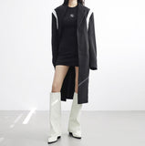 Zao Color Matching Long Coat