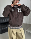 Solid Patch Stitch Two-Way Work Jacket