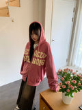 Bipo Over Fit Lettering Two-Way Hood Zip-Up
