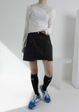 COMB PATTERNED SHORT SK