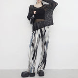 Ribin see-through knitwear