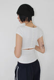 BACK BUTTON SLIT TEE