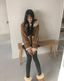 Most Fleece Hood Mustang Short Jacket