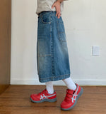 [unisex] Purfuri Washing Denim Bermuda Pants
