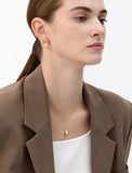 Champagne Moon Dew Drop Silver Darling Necklace
