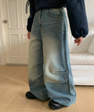 Deanb parachute wide denim pants