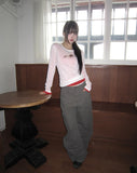 Hizel Donkey See-through Tencel Long Sleeve T-shirt