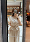Bena Linen Sleeveless Banding Pants Set