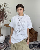 Miya drawing short sleeve t-shirt