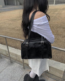 Tooth Leather Square Shoulder Bag