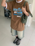 [unisex] Duffille Color Matching Printed Over Short Sleeve Tee