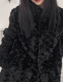Robin black fur coat