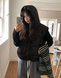 Miley String Hooded Vest Padded