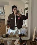 Letra Patch Blouson
