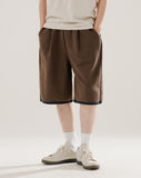 Flash Summer One-Tuck Color Matching Half Pants