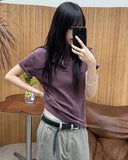 Lennon Pigment Henley Neck Short Sleeve Tee