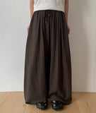 Gih Banding Linen Wide Pants