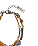 Brown Light Beads Layered Bracelet