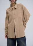 Claw cotton oversized fit checkered shirt