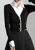 Layered Cardigan Shirt