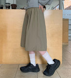 [unisex] Giland Nylon Pintuck Banding Bermuda Pants