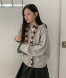 Giten Color Wool Hood Zip-Up Knit Cardigan