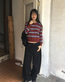 [Wool 20] Rican Stripe Wool Round Knitwear