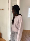 [Wool 10] Ponyo Multi Mix Round Long Sleeve Knit