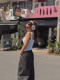 Floy One-Tuck Raw Wide Pants
