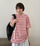 [unisex] Hillen Stripe Collar Short Sleeve Tee