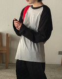 Mandu Color Matching Raglan Long Sleeve Tee