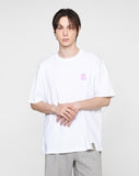 Small Pink Painting Bear Smile Short Sleeve Tee