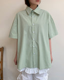 [unisex] Totelli Cotton Over Short Sleeve Shirt