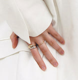 H-Subuni Silver (C) Volume Set Ring