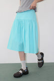 POP BUTTON MIDI SKIRT
