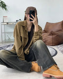 Kuz Herringbone Suede Shirt