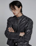 Vintage washing biker jacket