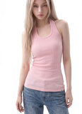 Ribbed Halter Sleeveless Top