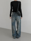 Satay Brush Washed Straight Denim