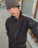 Pison Diagonal Track Fingerhole Zip-up