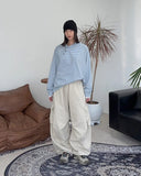 Lucael diagonal button hoodie
