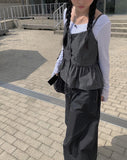 Gio String Pintuck Wide Pants