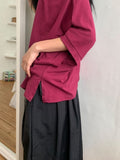Lanka Two-Way Shoulder Loose Fit Short Sleeve Tee