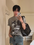 Freeze Overfit Printing Short Sleeve T-shirt