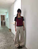 Winter Cut-out Wide Pants