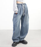 Melun Denim Shirring Pants