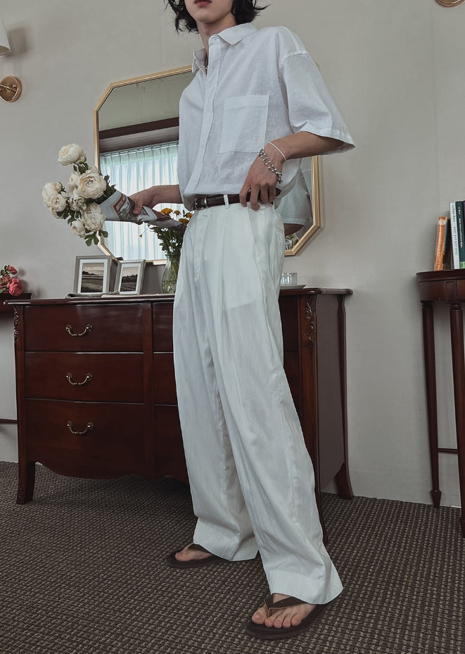 【2plan】Ice Crease Wide Slacks 2plan (ツープラン) - アイスクリーズワイドスラックス / Ice